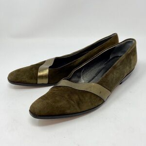 Paloma, Made In Italy, Dark Green Slip On Shoes